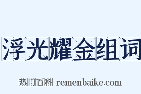 浮光耀金组词是什么意思的图片